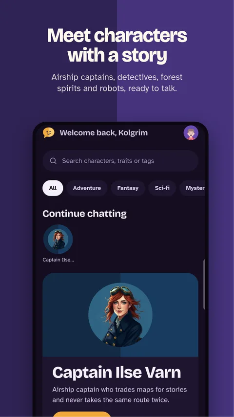 MyCharacter AI screen 2