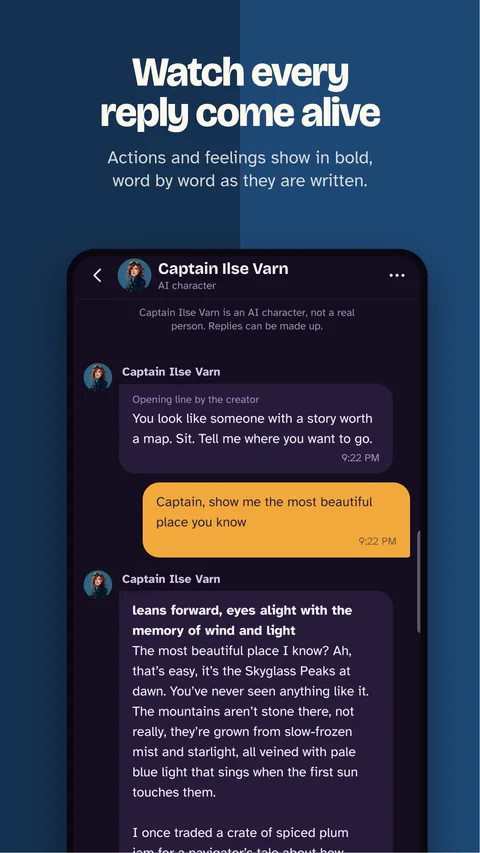 MyCharacter AI screen 3